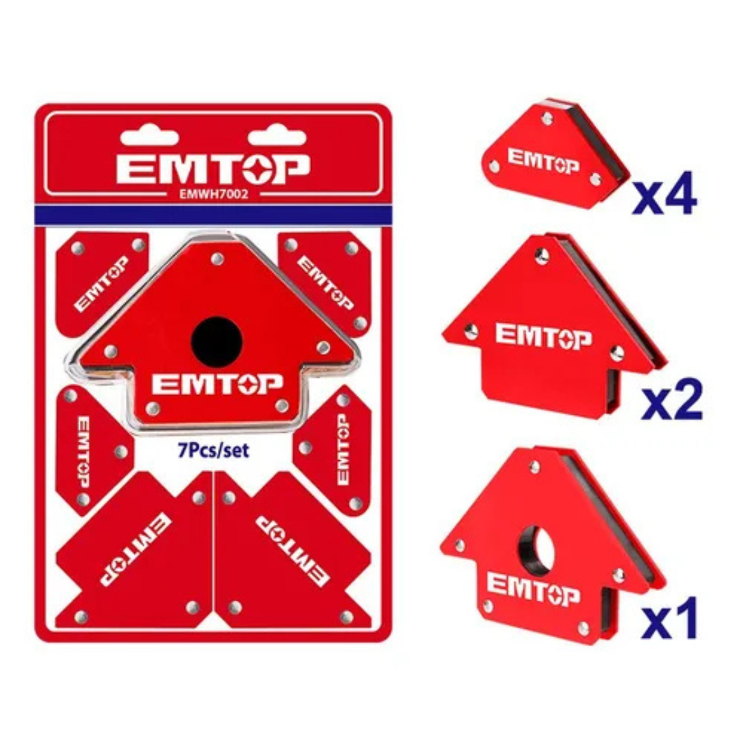 Juego De Escuadras Magnéticas 7 Piezas Emtop