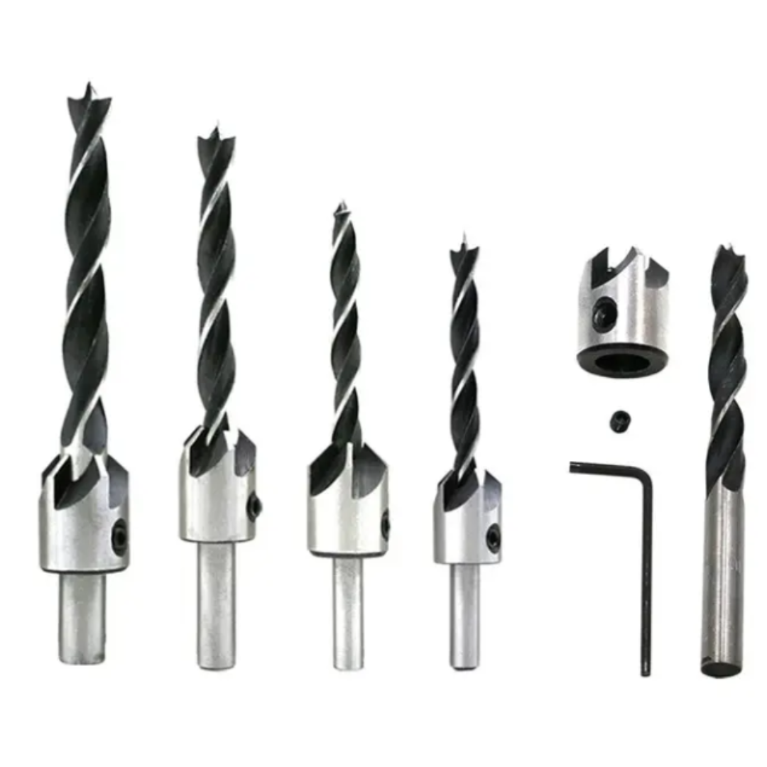 Juego De Brocas Con Avellanador para Madera