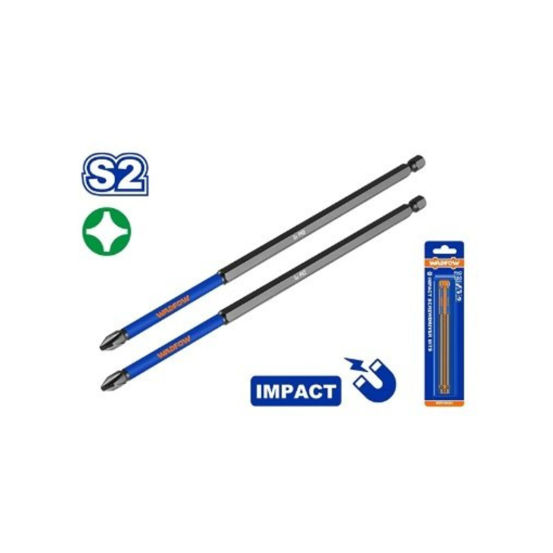 Juego de 2 Puntas de Impacto Largas PH2 20cm Wadfow