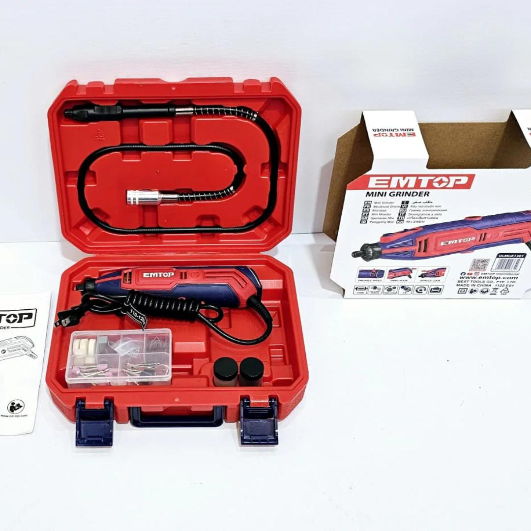 Mototool Eléctrico 130W con 129 Accesorios Emtop