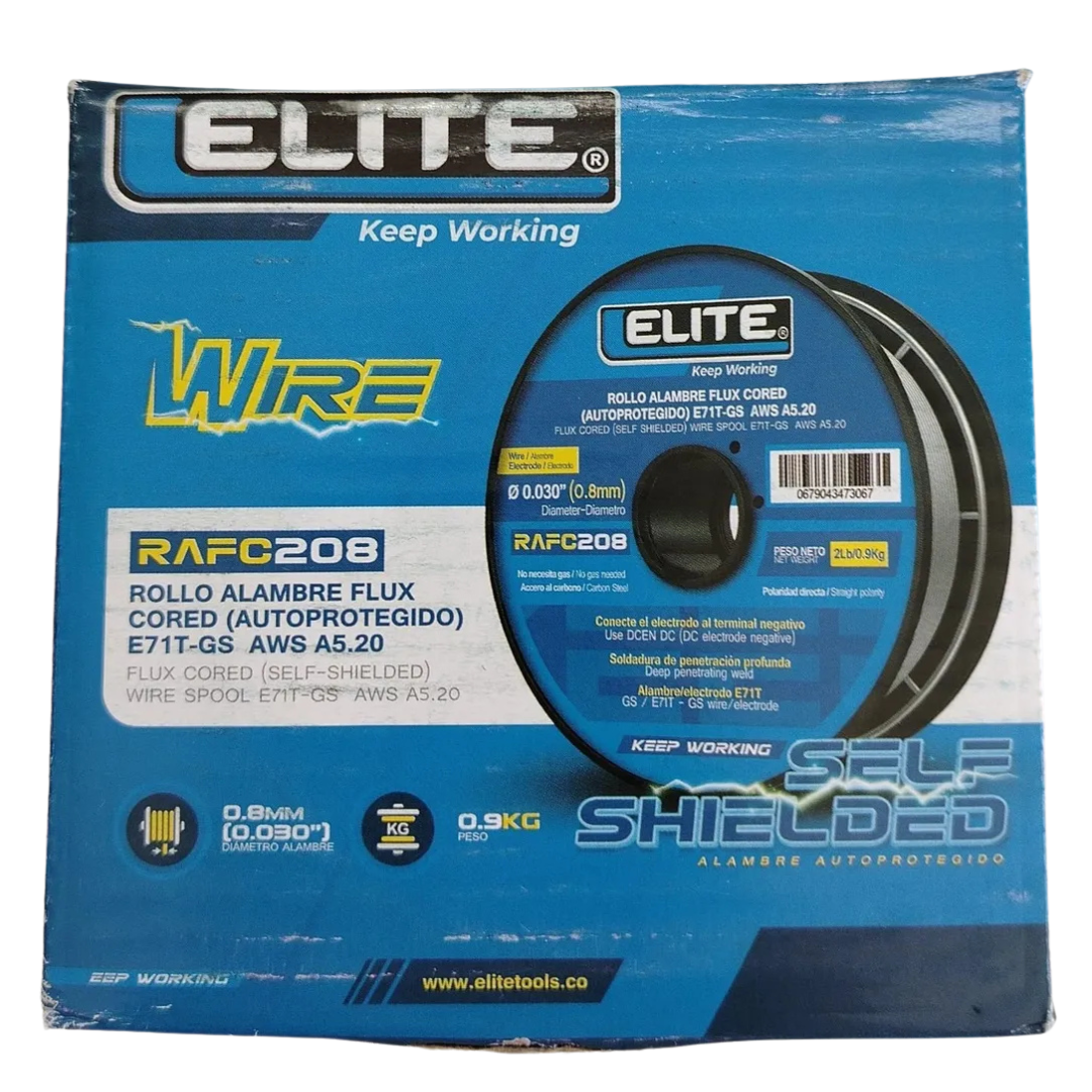Alambre Tubular Flux 0.8mm 2 Libras Sin Gas Elite