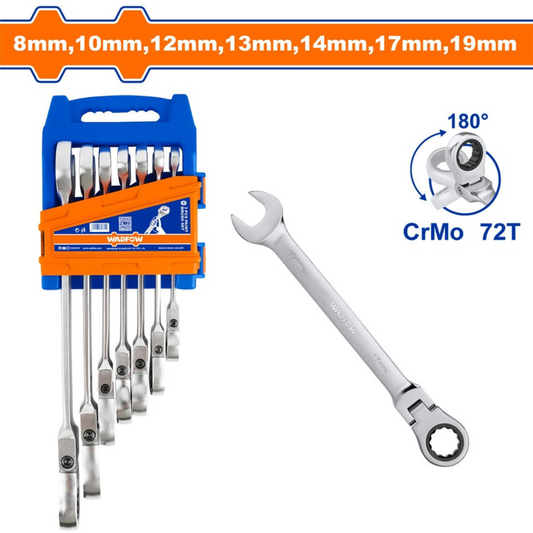 Juego De Llaves Mixtas Con Racha Articulado Wadfow