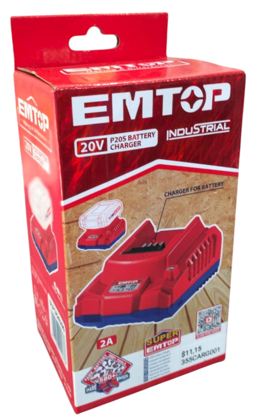 Cargador De Baterias 20V 2.0A Emtop