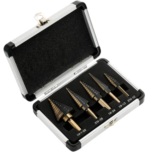 Juego De Brocas Escalonadas 5 Pcs C/estuche