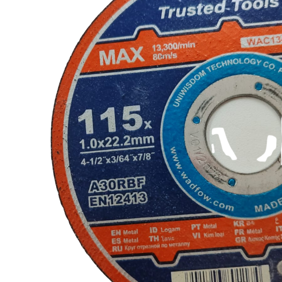 Disco de Corte Para Metal e Inoxidable 4-1/2" Wadfow