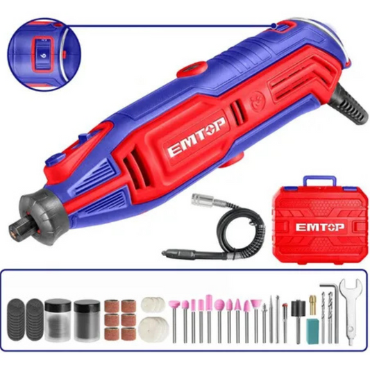 Mototool Eléctrico 130W con 129 Accesorios Emtop