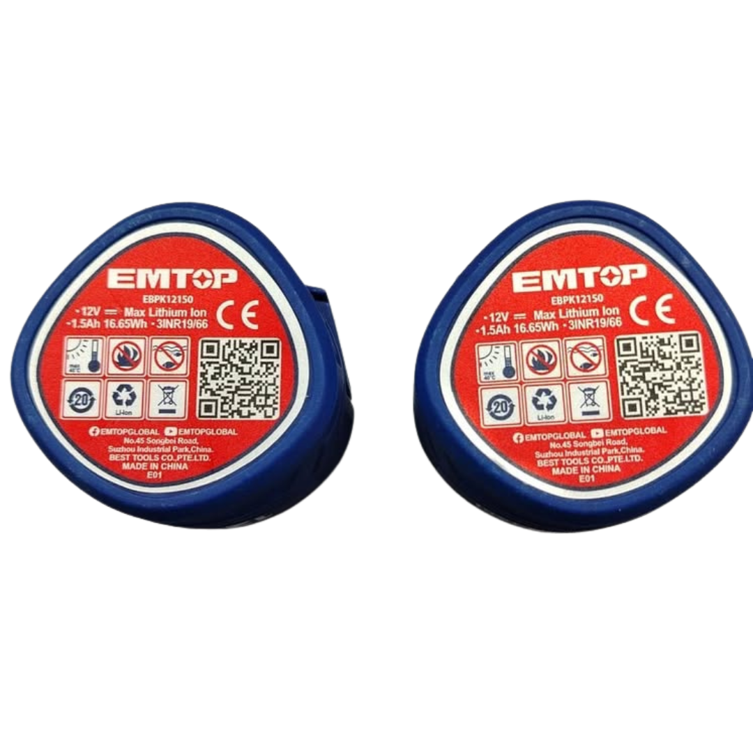 Taladro Atornillador Inalámbrico 12V 3/8 Emtop