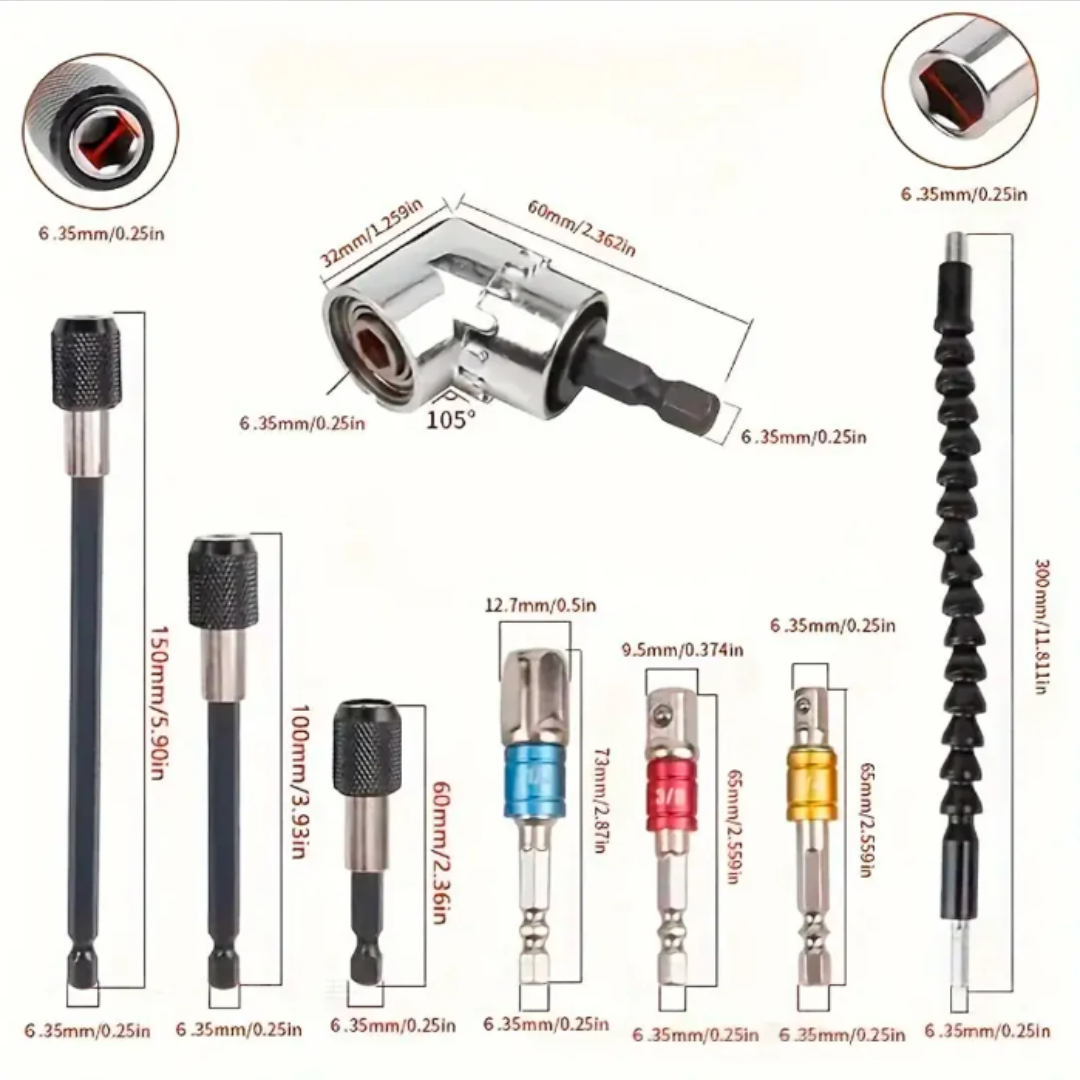 Juego De 9 Accesorios Para Taladro