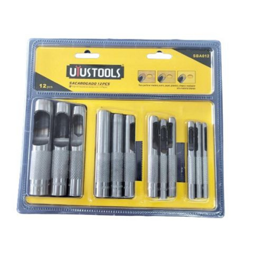 Juego De Sacabocados De Golpe 12 Piezas Uyustools