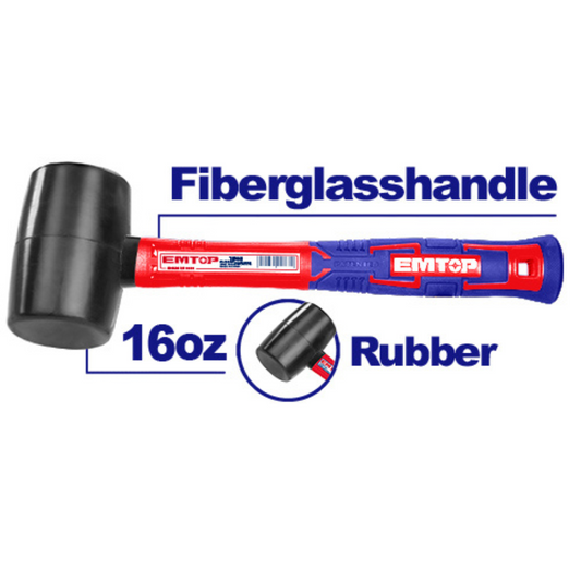 Martillo de Caucho Profesional 16 Onzas Emtop