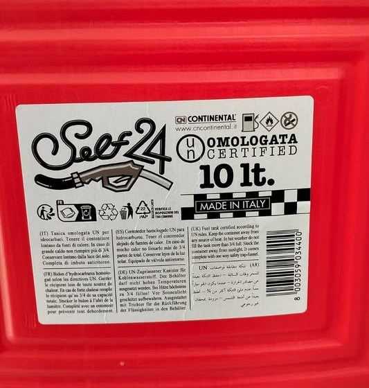 Envase Rojo Para Combustible 10L Continental