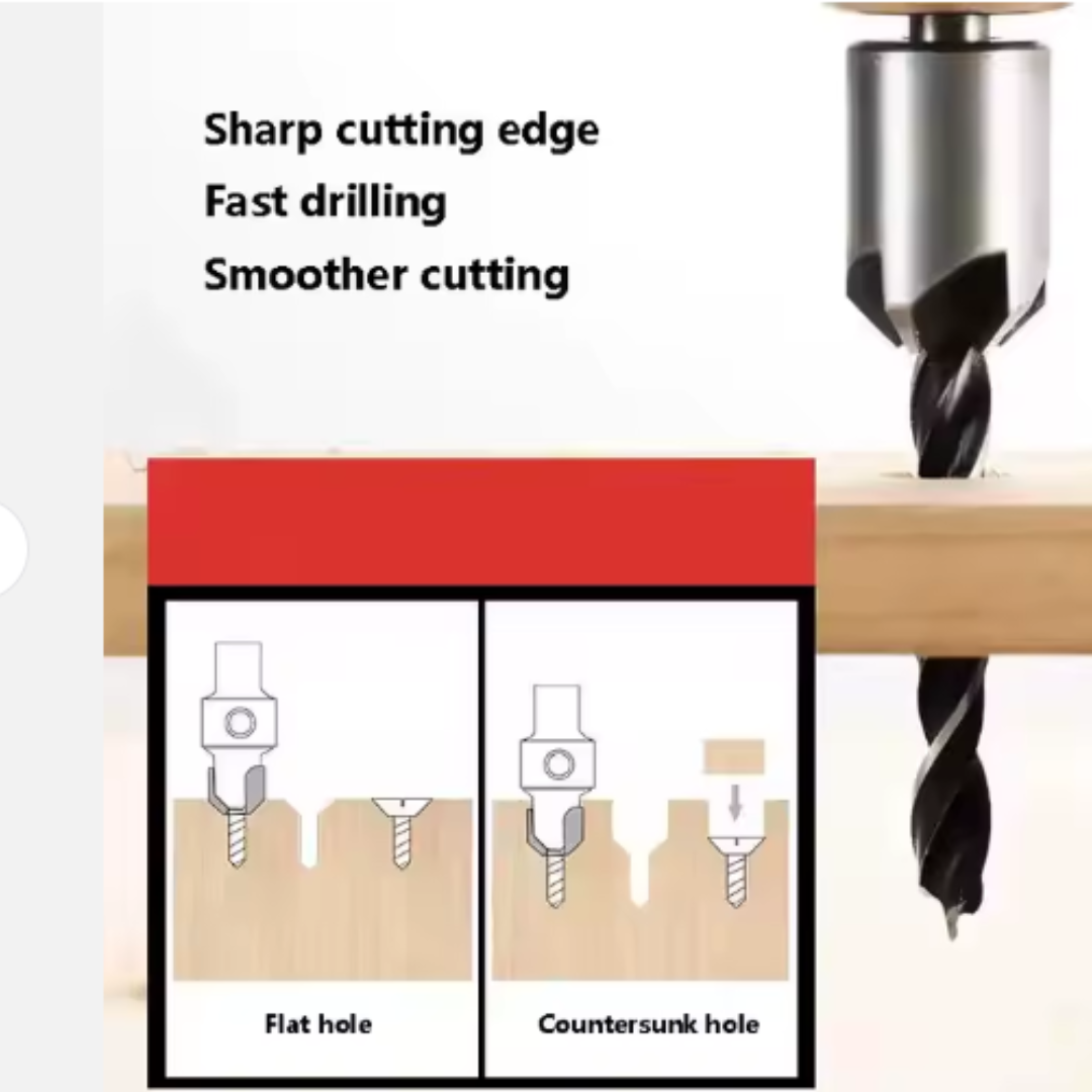 Juego De Brocas Con Avellanador para Madera