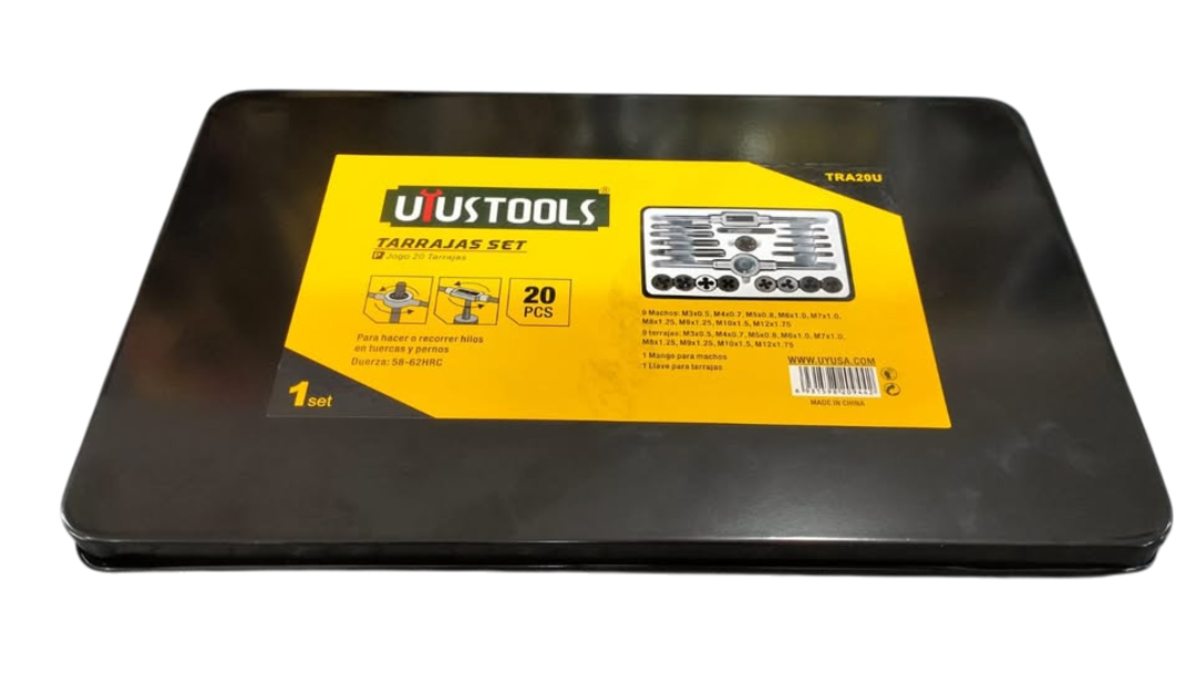 Juego De Machuelos Y Tarrajas 20 Pcs Uyustools