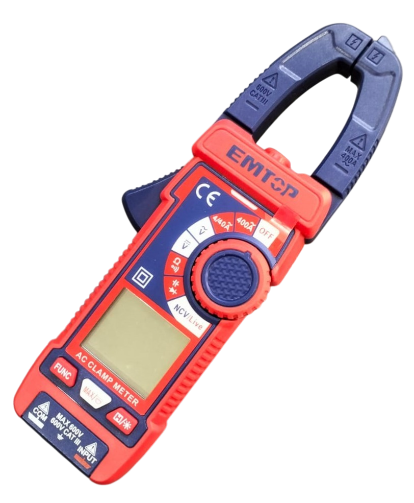 Pinza Amperimetrica Emtop AC/DC 200A 600V