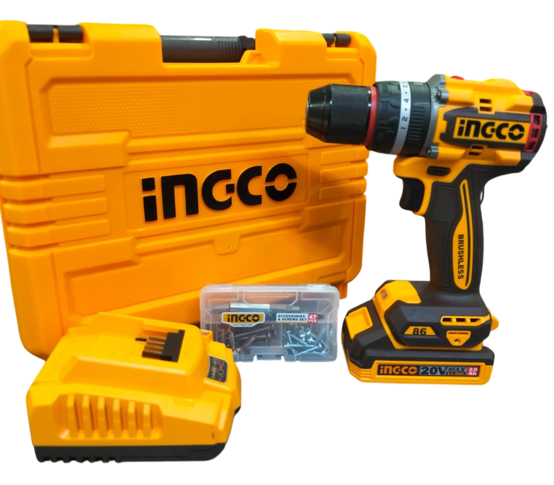 Taladro De Impacto 1/2" BL 20V 86Nm - 2 Bat 2.0Ah Ingco