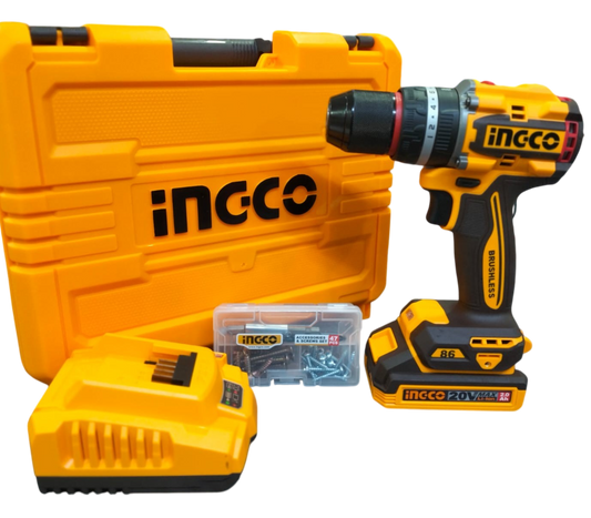 Taladro De Impacto 1/2" BL 20V 86Nm - 2 Bat 2.0Ah Ingco