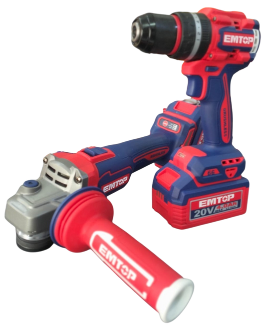 Combo Amoladora 4.1/2" - Taladro 1/2" 66Nm Inal - Accesorios Emtop