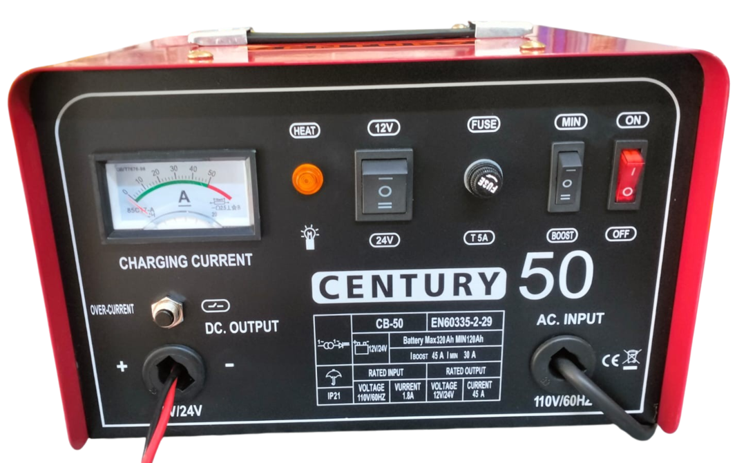 Cargador De Bateria 12-24V Cb-50 110V Century