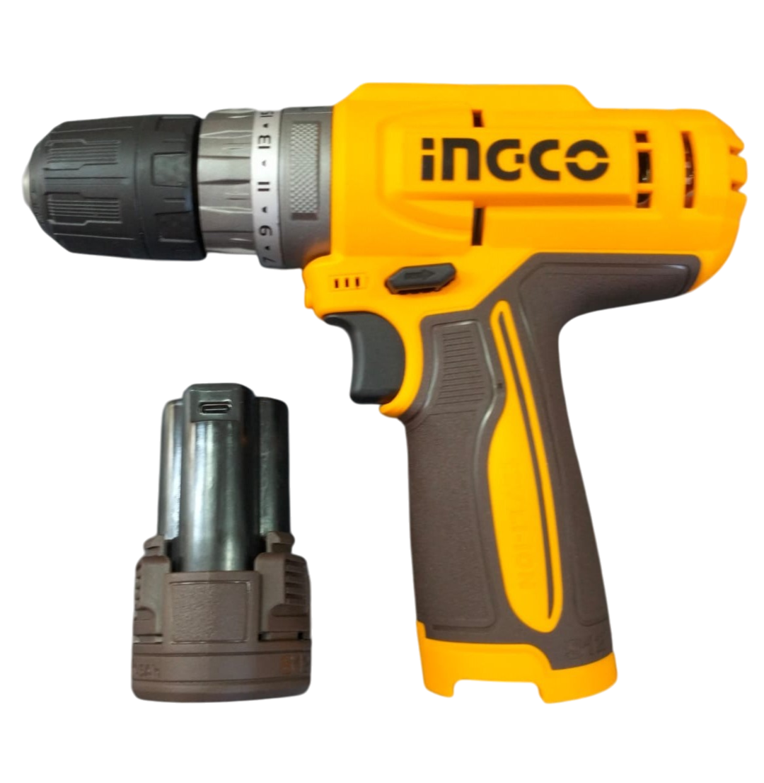 Taladro De Impacto 3/8" 12V 20Nm + 2 BAT 1.5AH Ingco