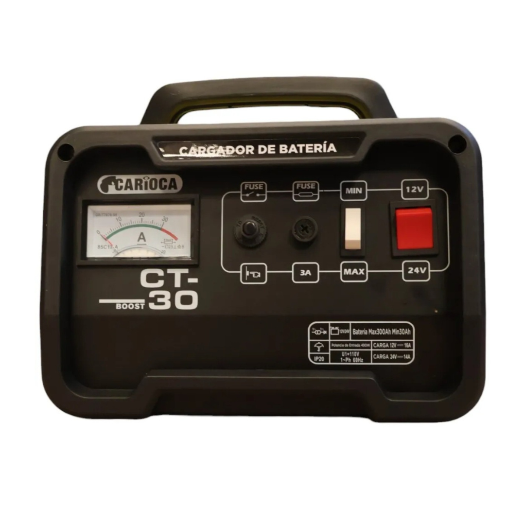 Cargador De Baterías 12/24V 30  Amperios Carioca
