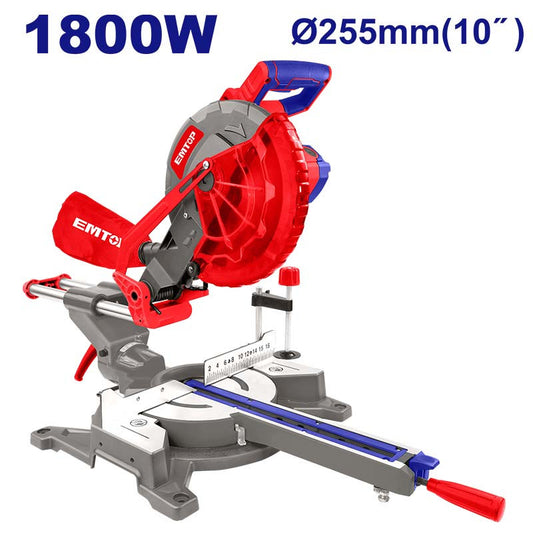 Sierra Ingleteadora Telescopica 10" 1800W  Emtop